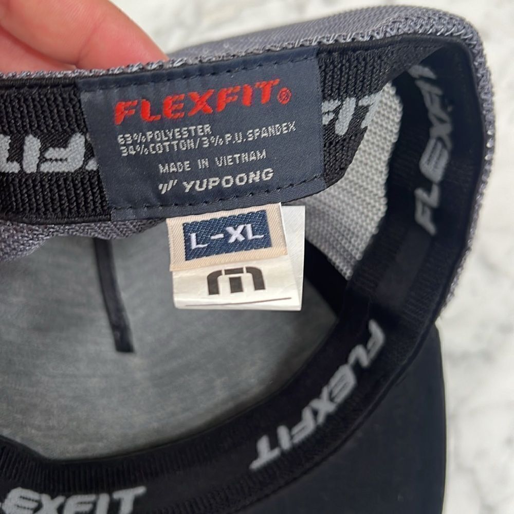 Travis Mathew Stripe Flex Fit Hat - Gray Size: L/… - image 7